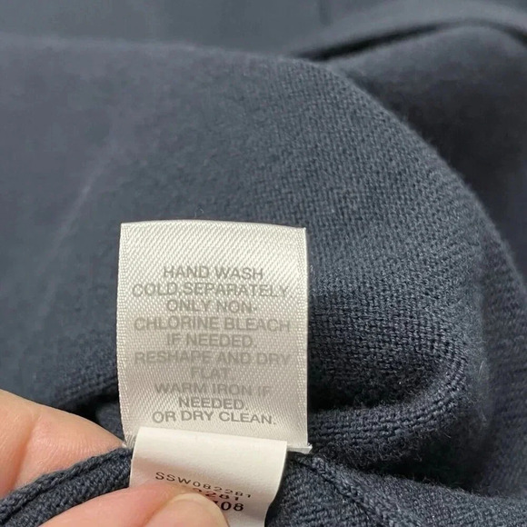 J. Jill V-neck Button Front Cardigan Duster Womens‎ S Navy Blue Long Sleeve - Picture 8 of 11